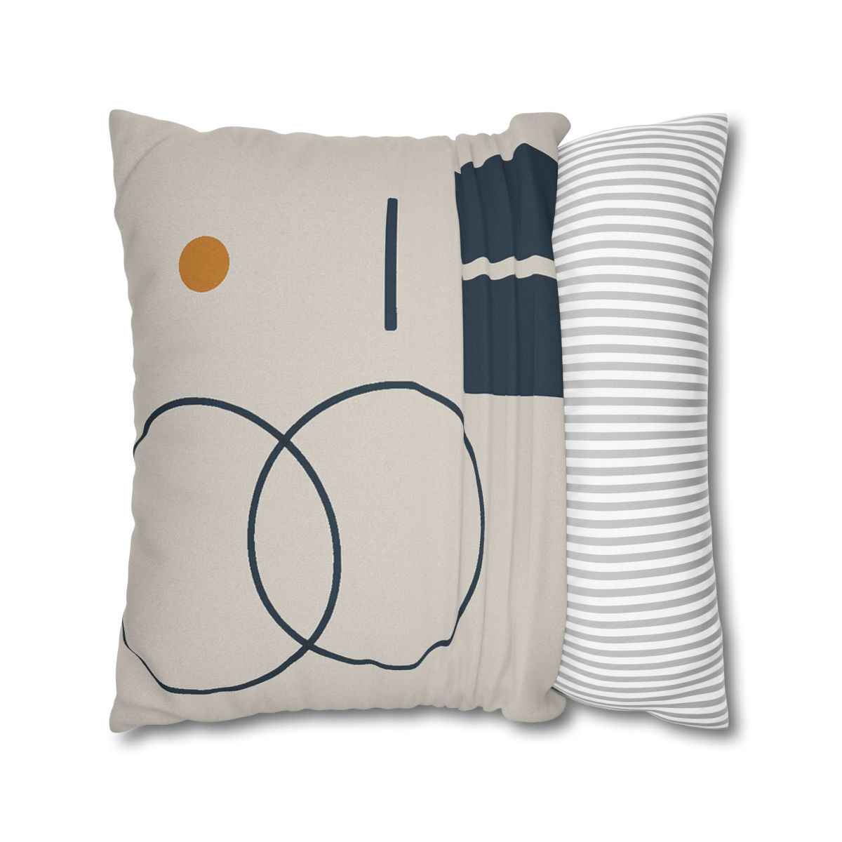Staggered Rings Over Split Rectangle trendy patterned pillow cases