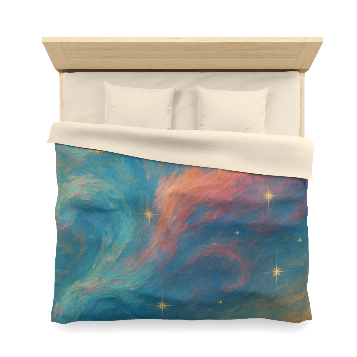 Chromatic Nebula Tidal Bloom stylish duvet covers