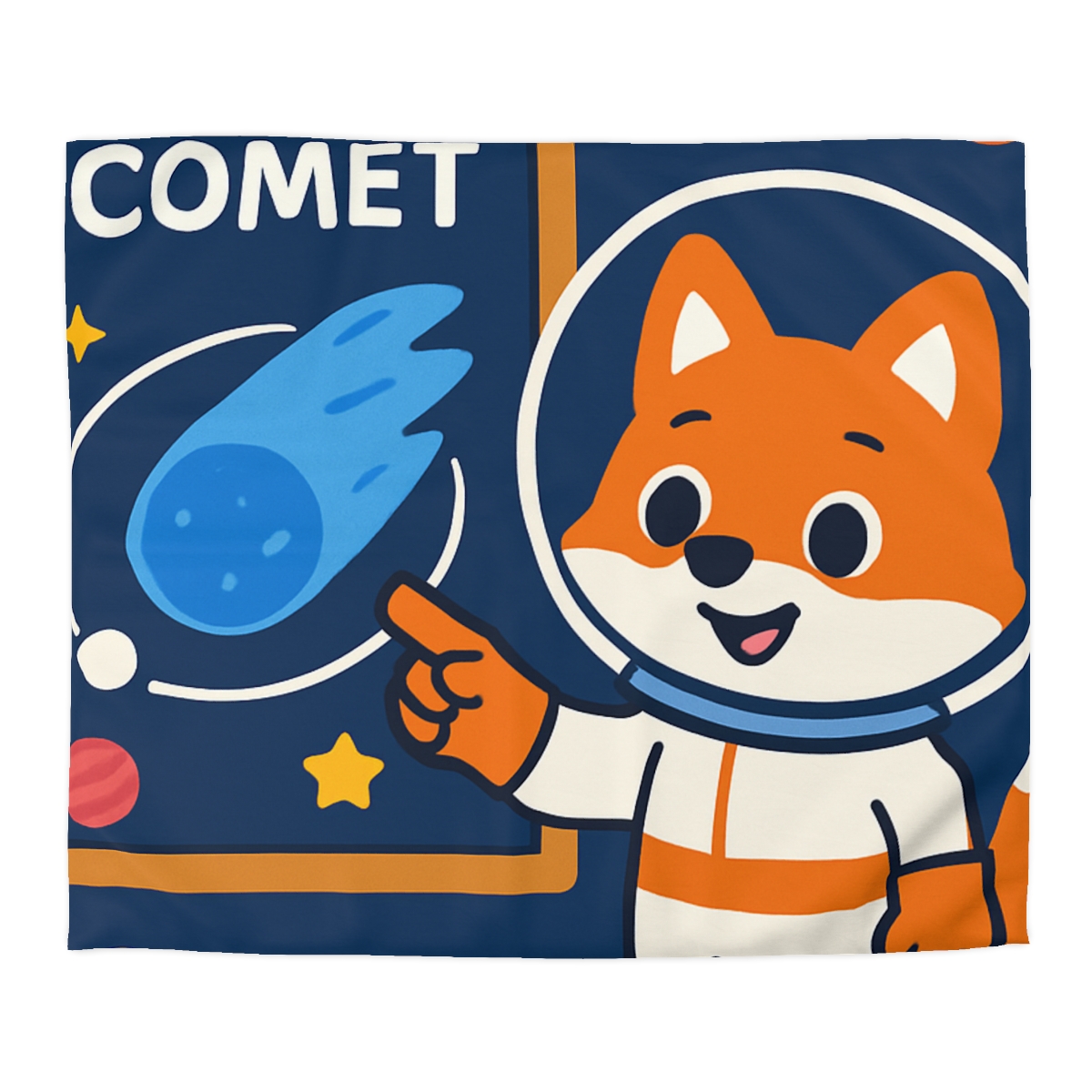 Comet Classroom With Curious Space Fox trendy bedroom duvets