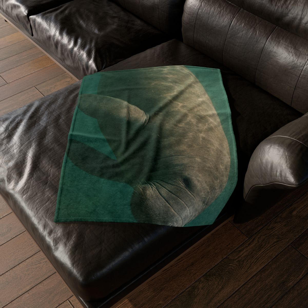 Quiet Drift West Indian Manatee personalized cozy blankets