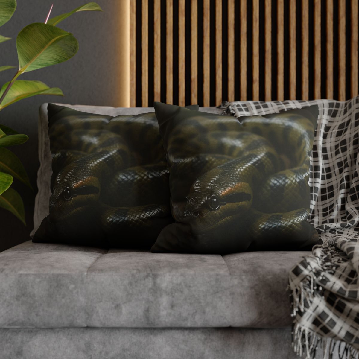 Shadow Coil Green Anaconda comfortable bedding pillow covers