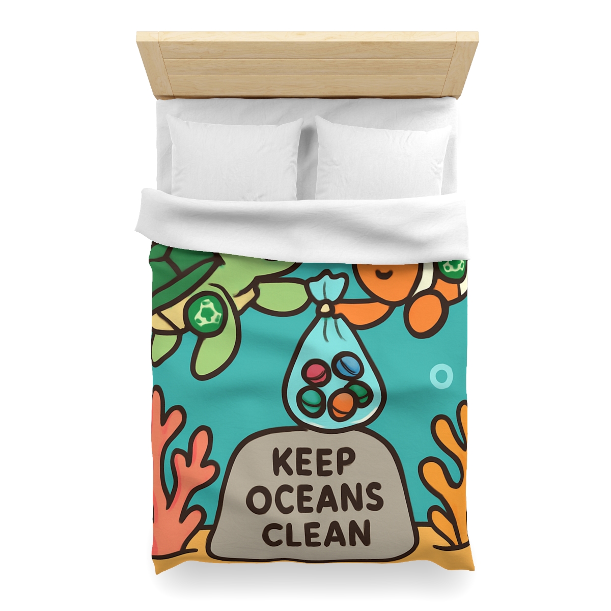 Coral Reef Cleanup Crew warm winter duvets
