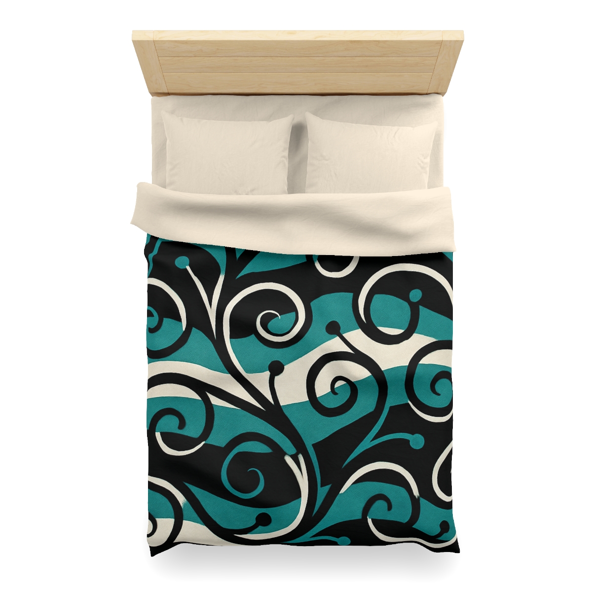 Vine Curl Wave Interference trendy bedroom duvets