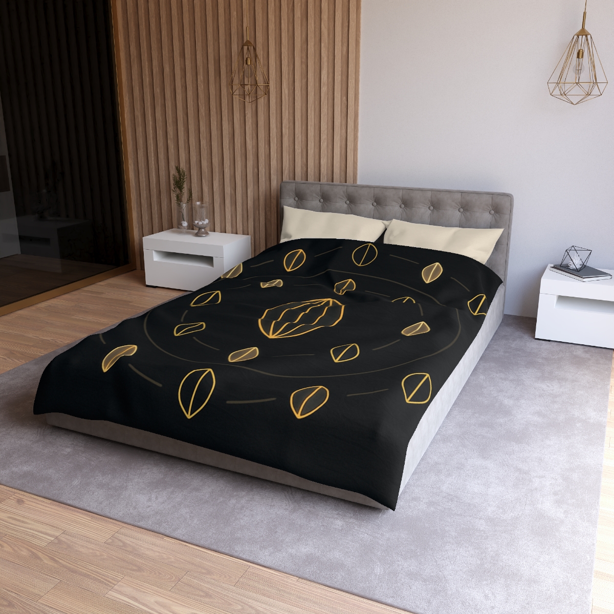 Orbiting Seed Ring Pattern stylish duvet covers