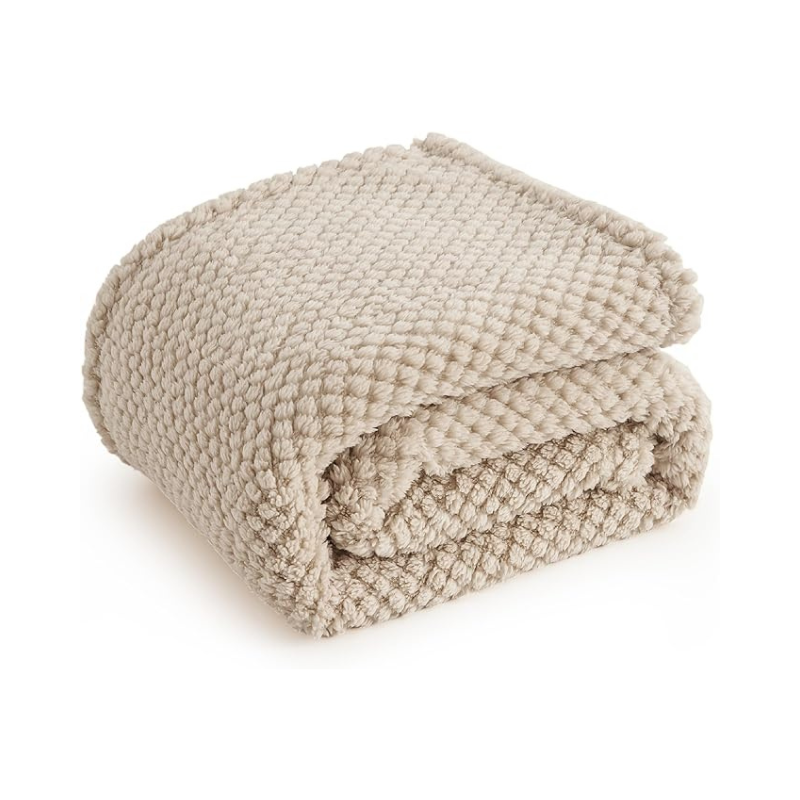 Cozy Stripe Pattern Flannel Fleece Blanket