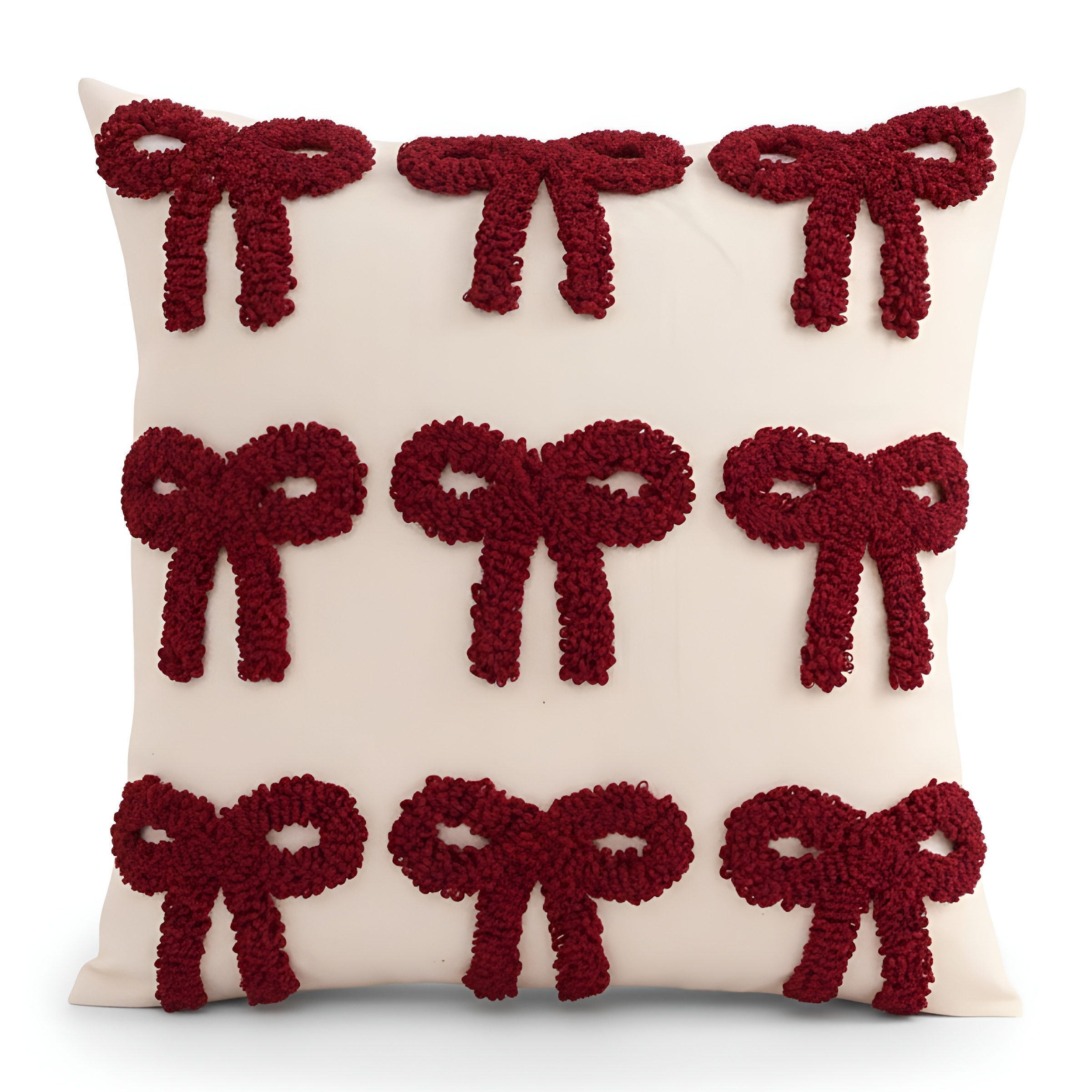 Christmas Decoration Tufted Throw Cotton Pillow Cover