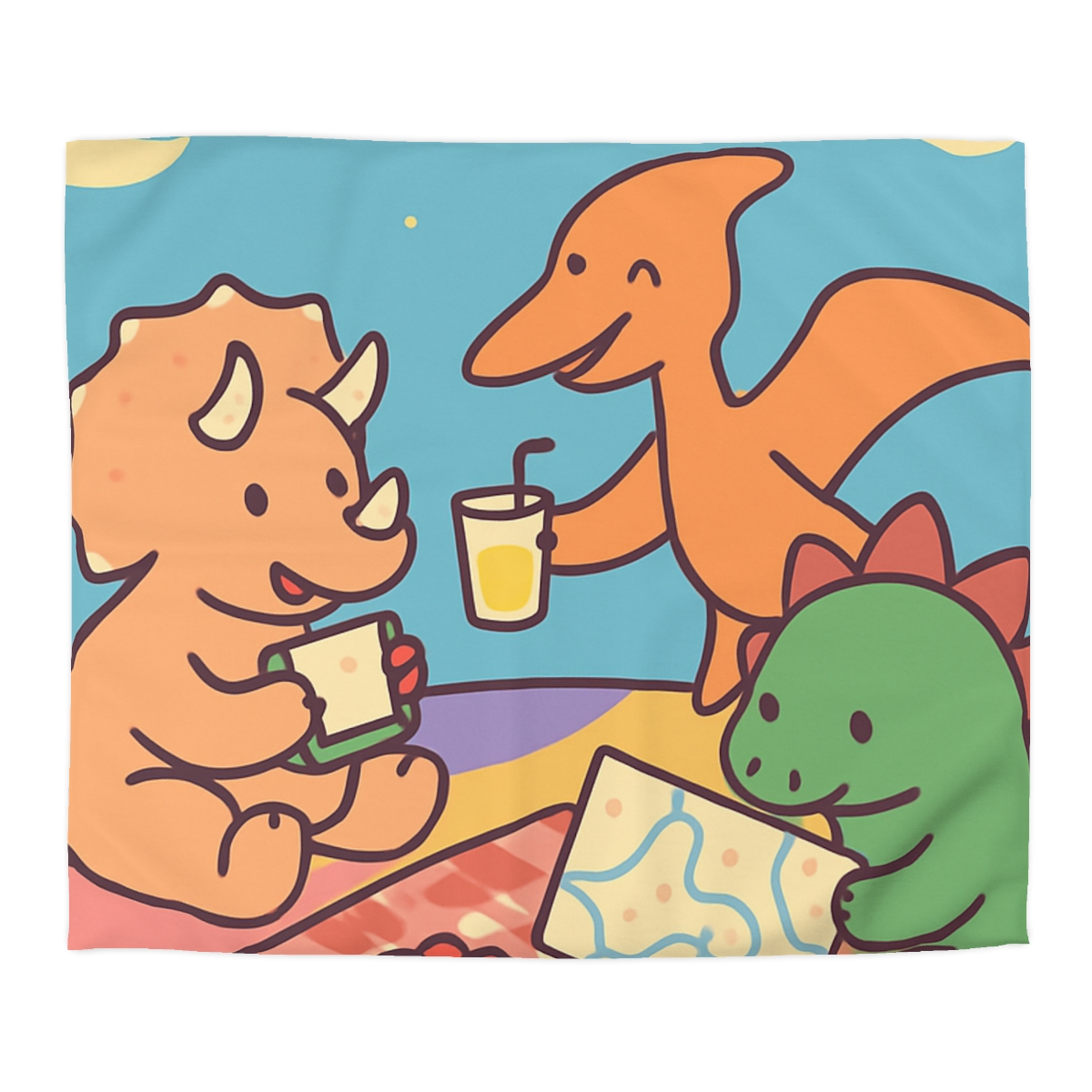 Planet Picnic With Dinosaurs duvets for gifts