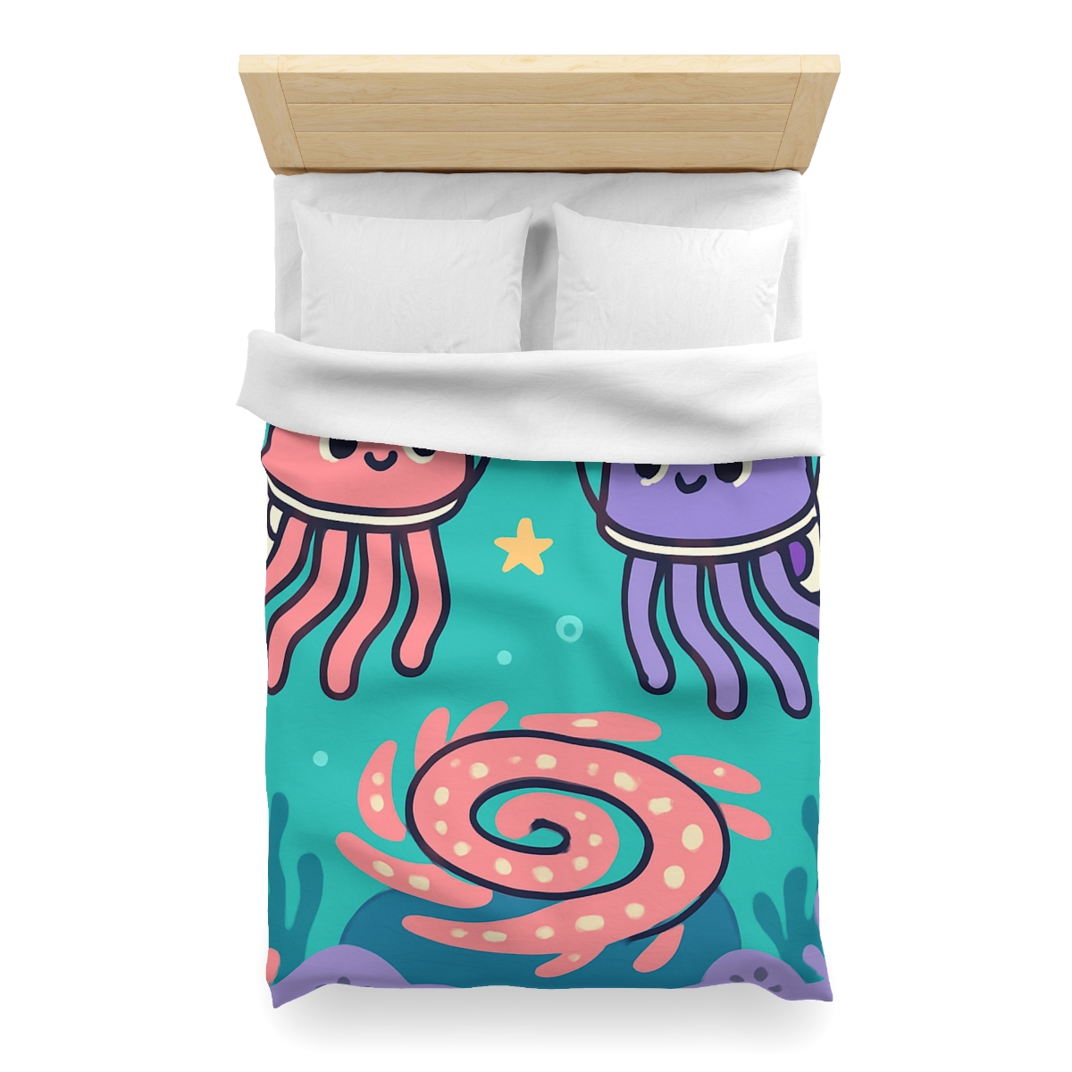 Jellyfish Astronauts In The Coral Nebula duvets for gifts
