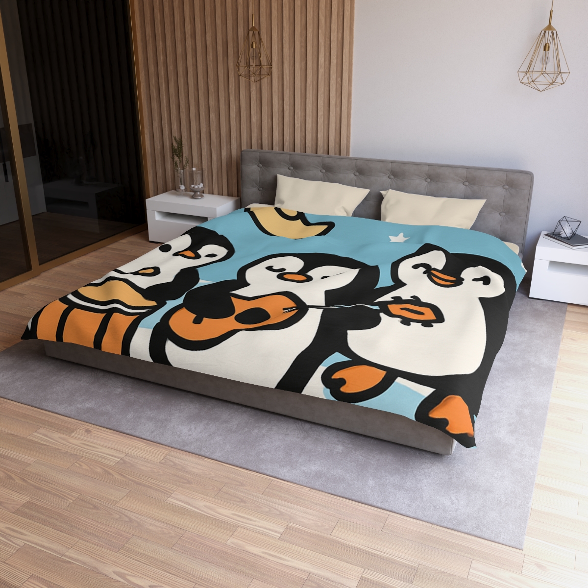 Moonlit Penguin Band unique patterned duvets