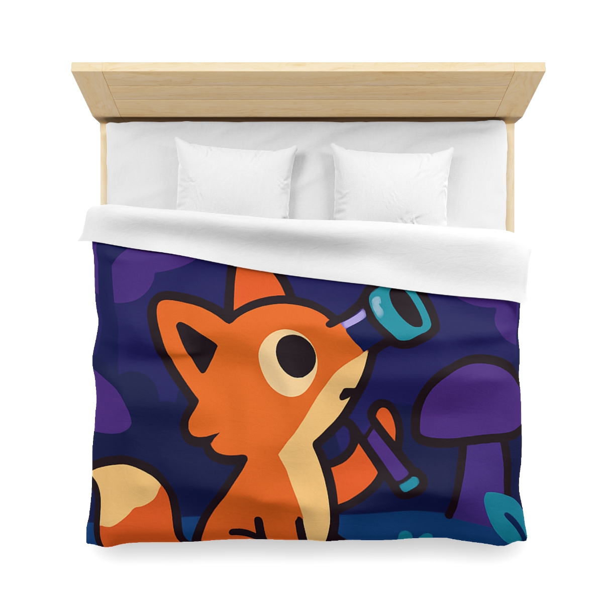 Nebula Forest Fox designer printed duvets