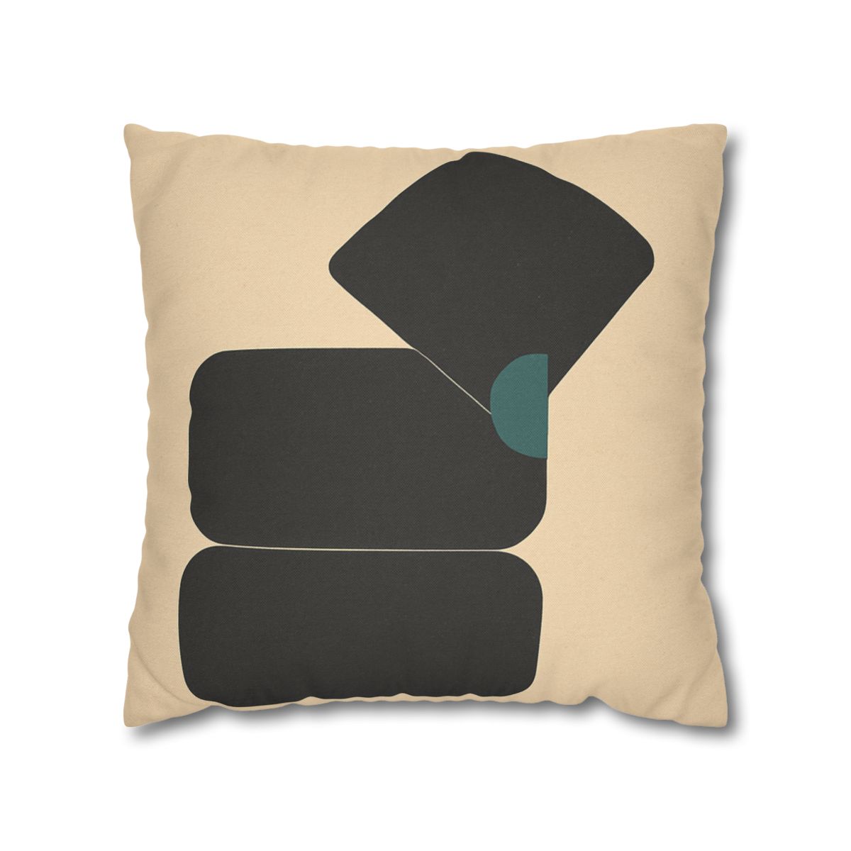 Quiet Triad With Crescent Accent designer print pillow cases