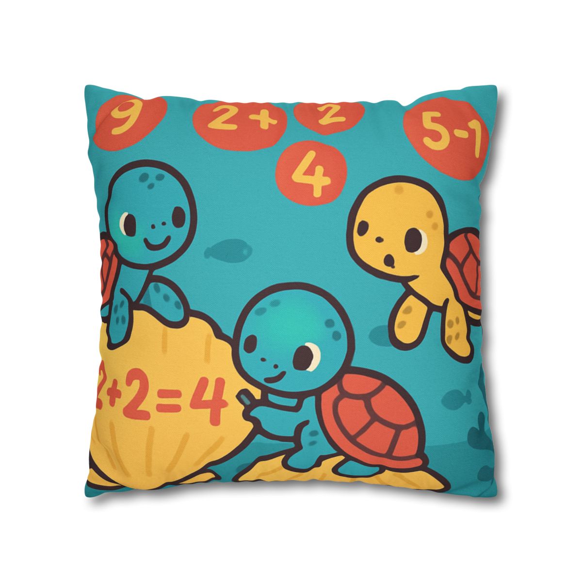 Coral Reef Math Turtles personalized pillow covers