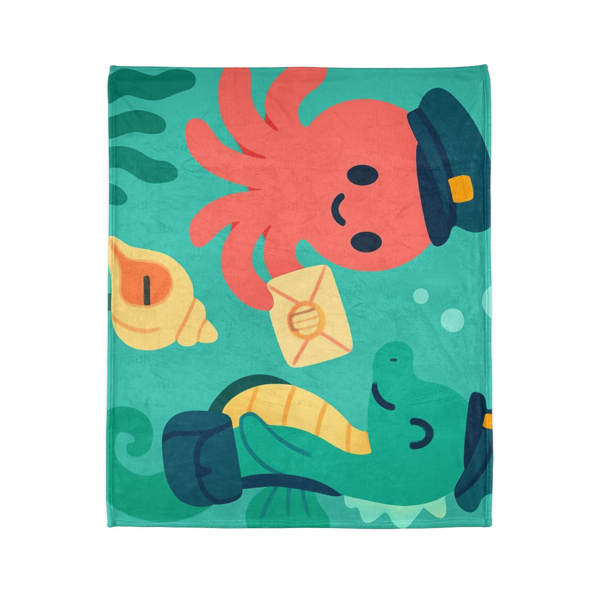 Glow Reef Post Office For Seahorse Mail trendy patterned blankets