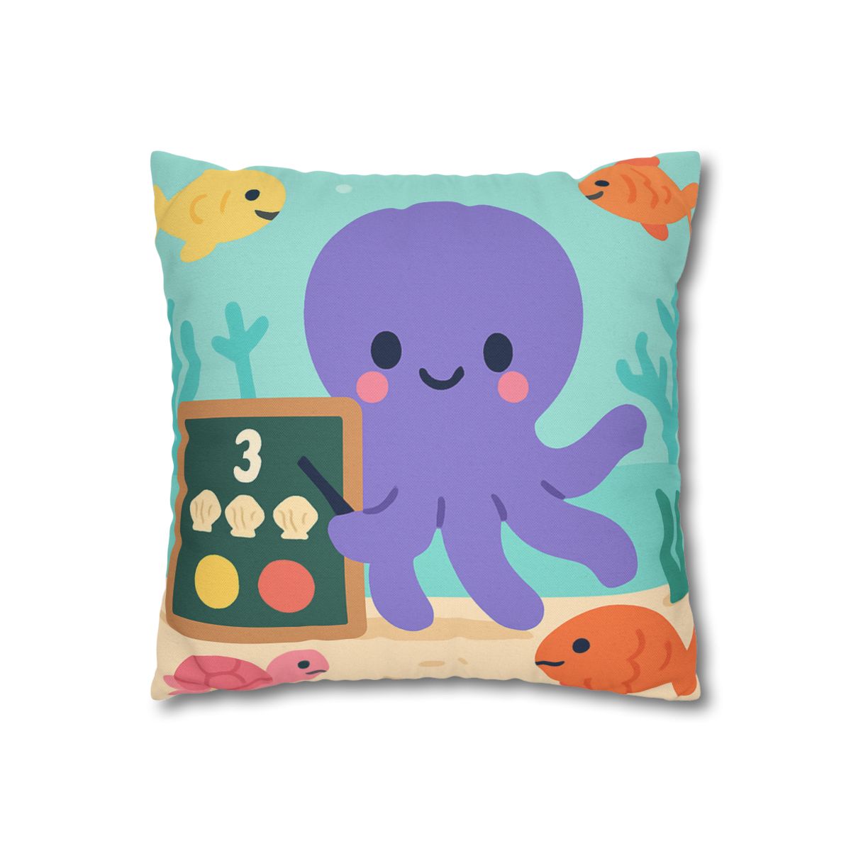 Coral Classroom Octopus custom pillow cases