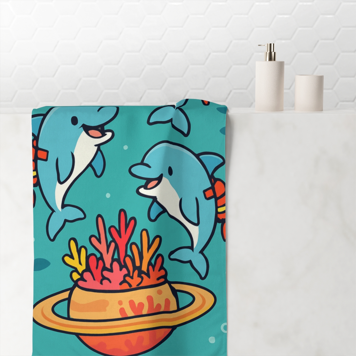Rocket Reef Dolphin Parade stylish beach towels