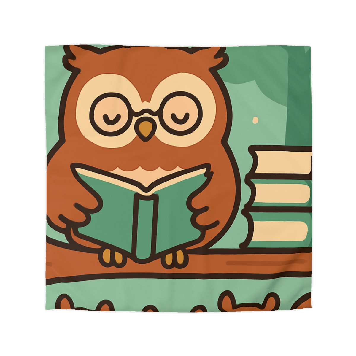 Forest Library Owl designer printed duvets