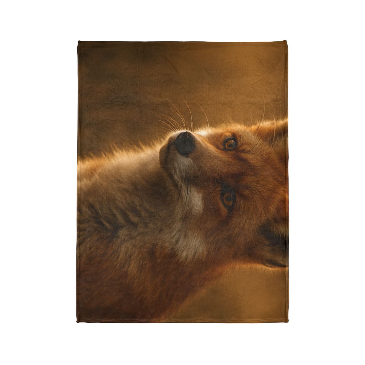 Crimson Whisper Red Fox soft fleece blankets
