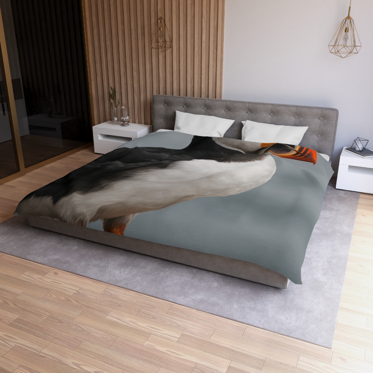 Glasswater Glide Atlantic Puffin soft comforter duvets