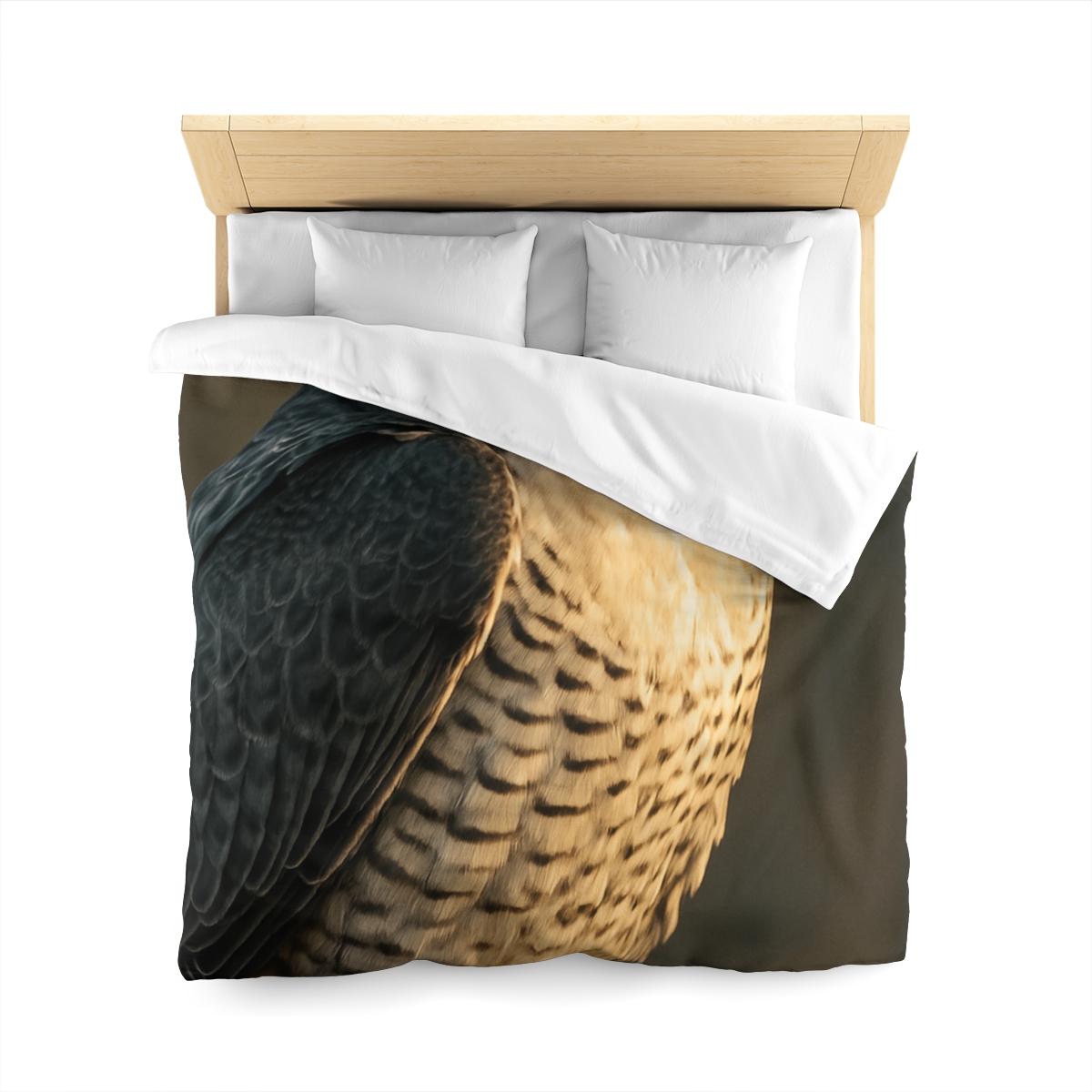 Starlit Poise Peregrine Falcon designer printed duvets