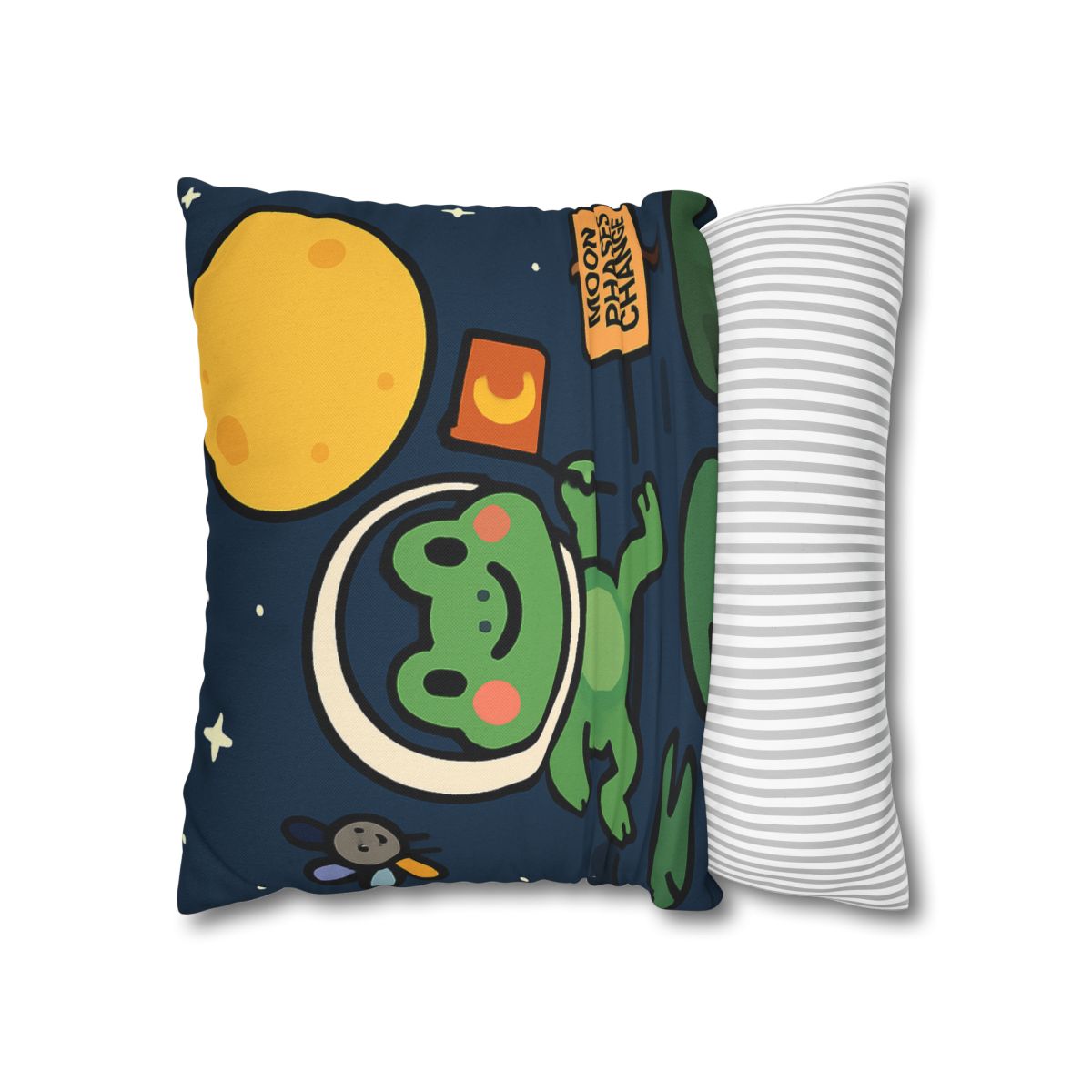 Moonlight Marsh Frog Astronaut unique gift pillow cases