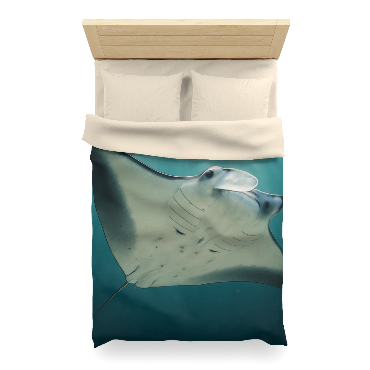 Celestial Glide Reef Manta Ray warm winter duvets