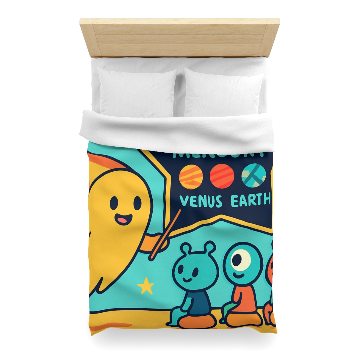 Comet Classroom On A Floating Asteroid unique patterned duvets