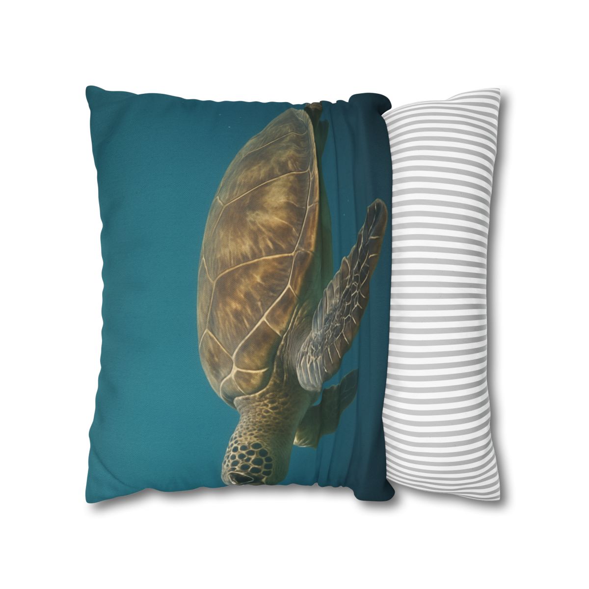 Emerald Drift Green Sea Turtle personalized pillow covers