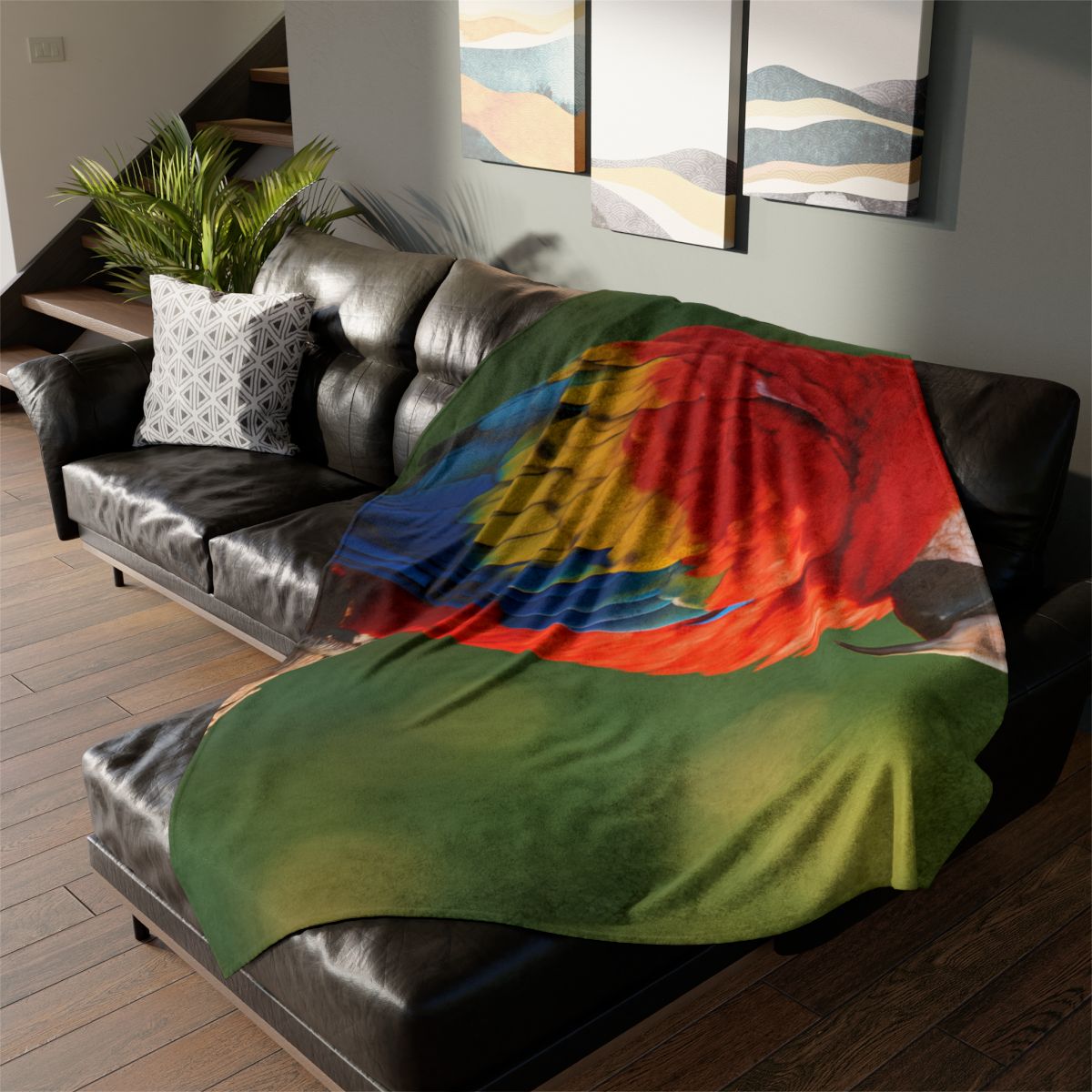 Prism Song Scarlet Macaw warm winter blankets