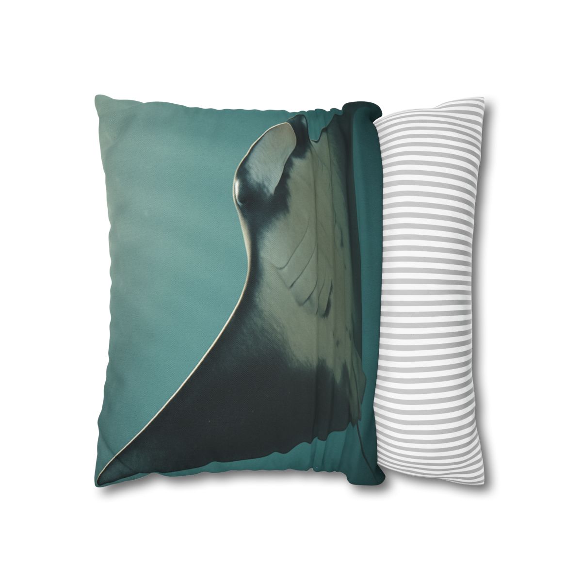 Silent Glide Giant Manta Ray personalized pillow covers