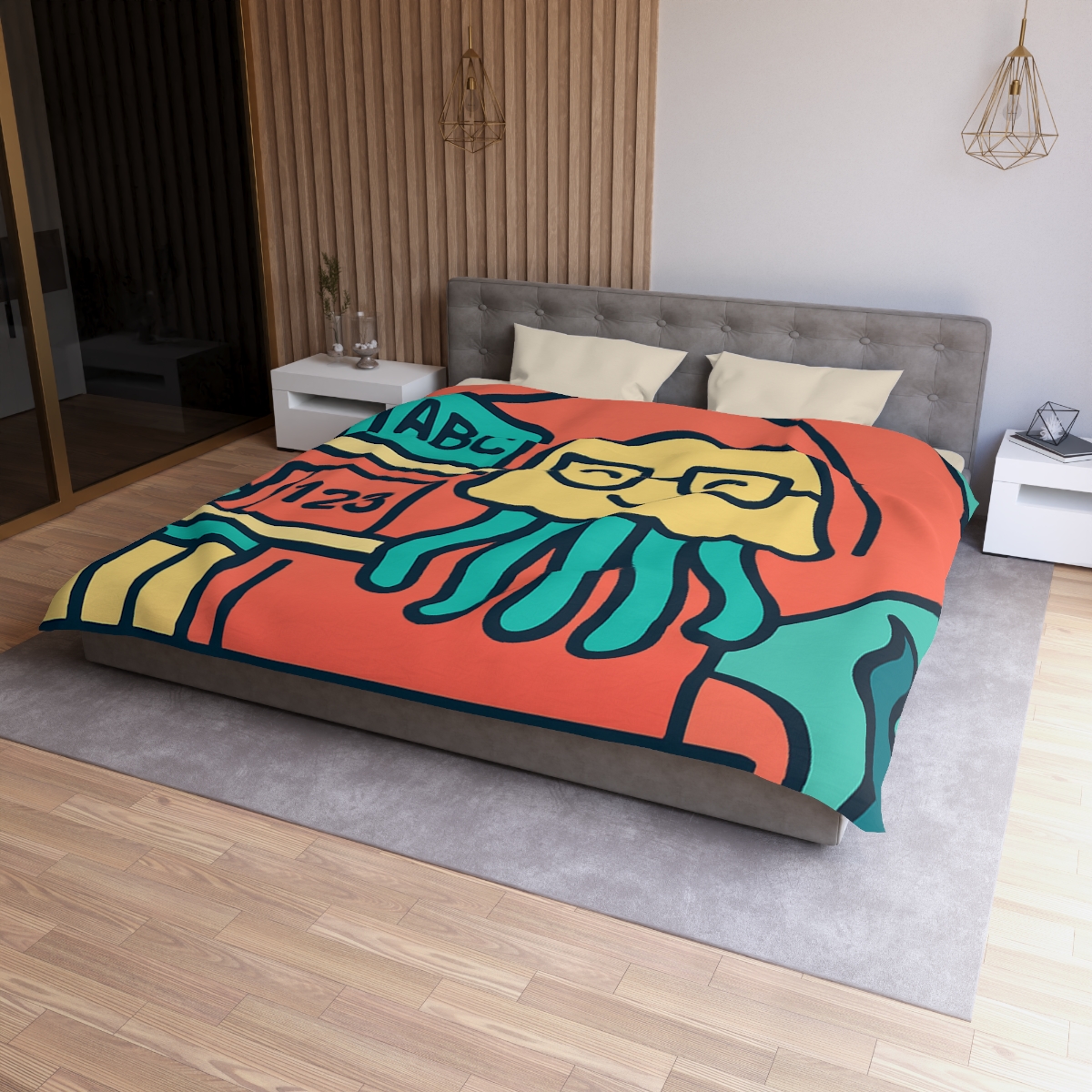 Nebula Jellyfish Library personalized bedding duvets