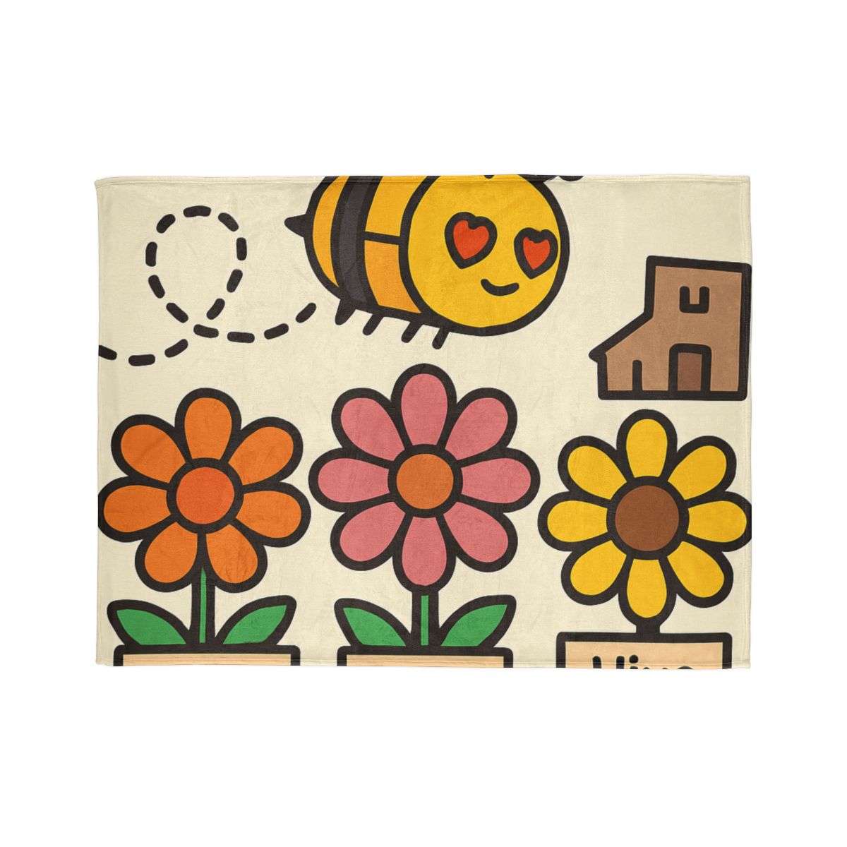 Robot Bee Pollination Map decorative home blankets