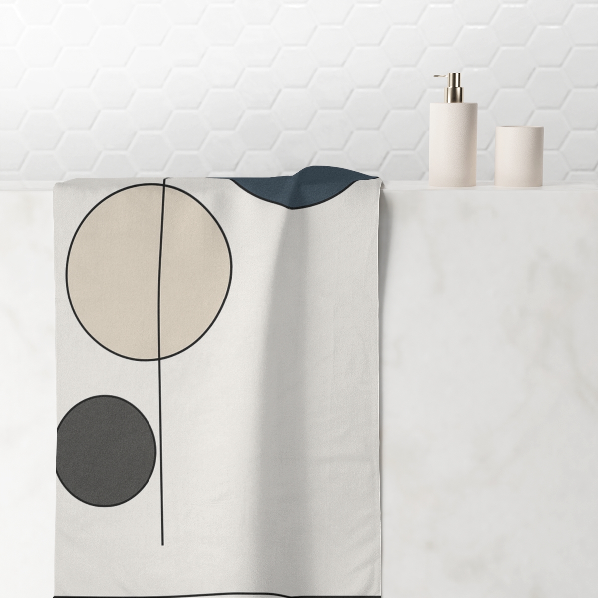 Trio Of Offset Circles unique gift towels