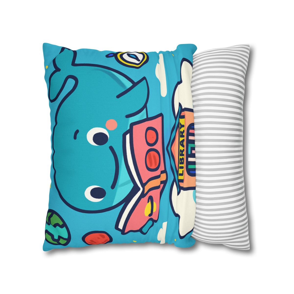 Nebula Library Sky Whale Reading Time soft cotton pillow cases