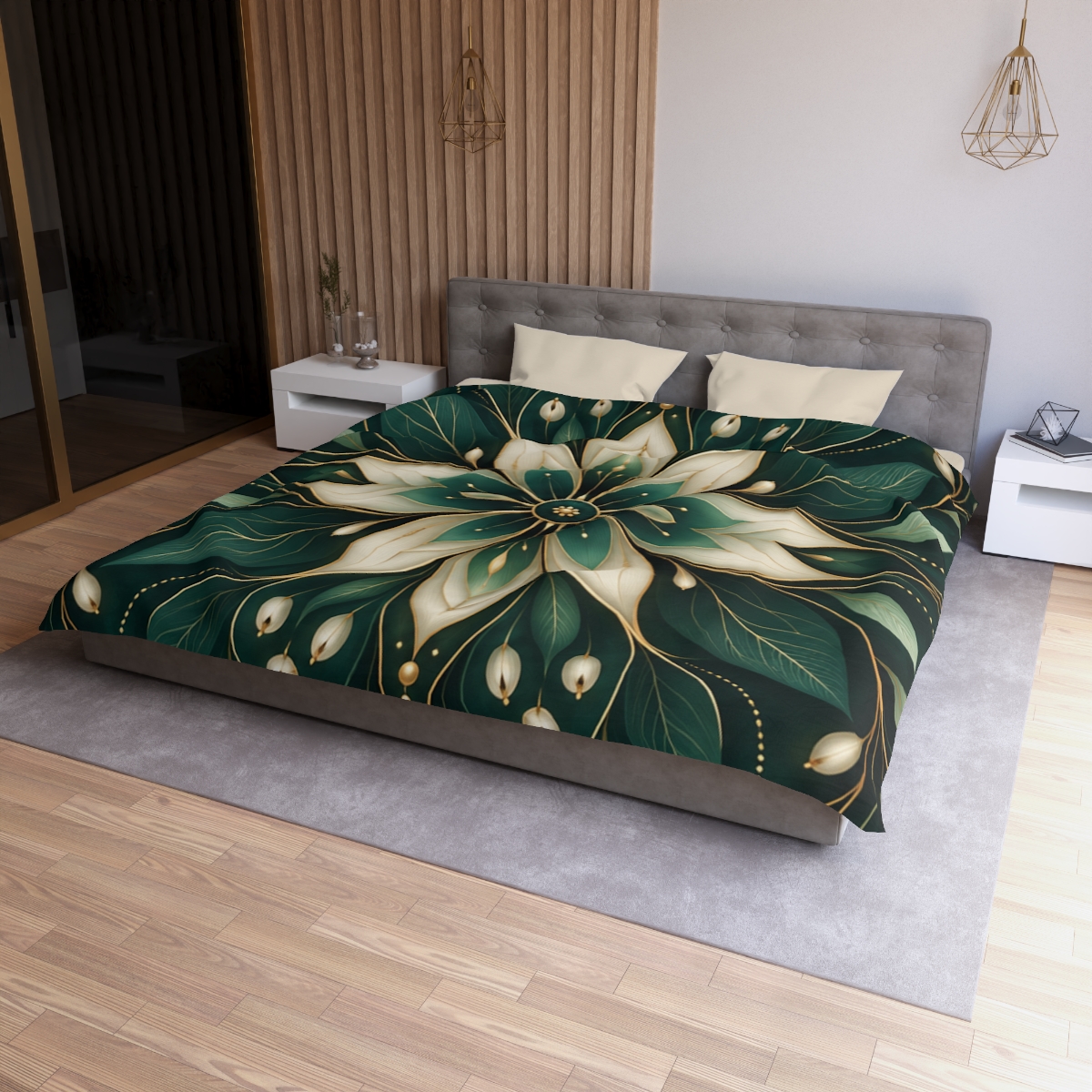 Botanical Cipher Bloom trendy bedroom duvets [AI-76483a37-48611a261f01]