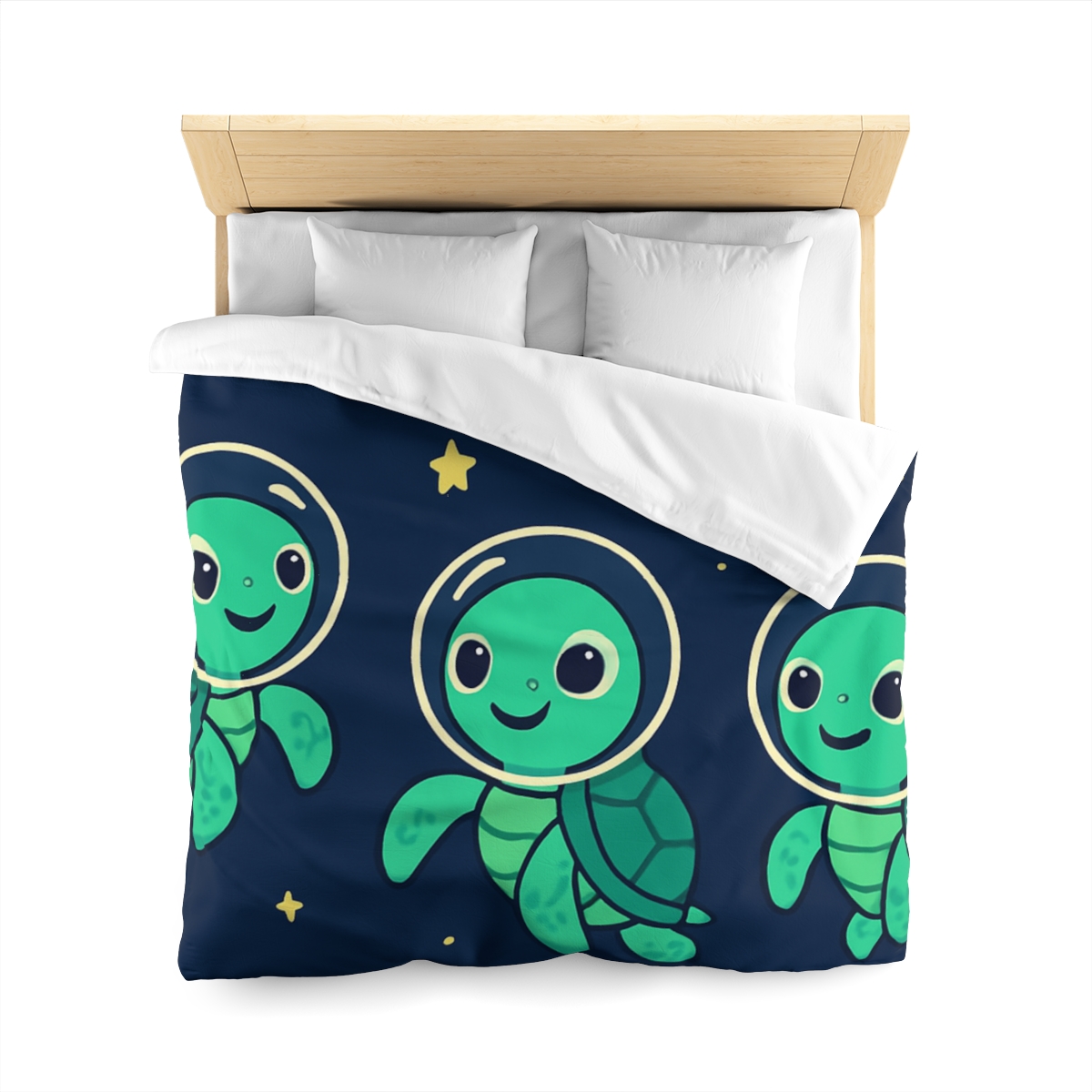 Space School Of The Curious Sea Turtles personalized bedding duvets