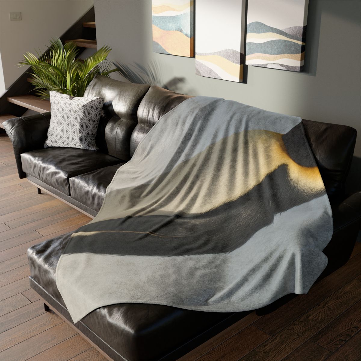 Glacier Gleam Emperor Penguin decorative home blankets