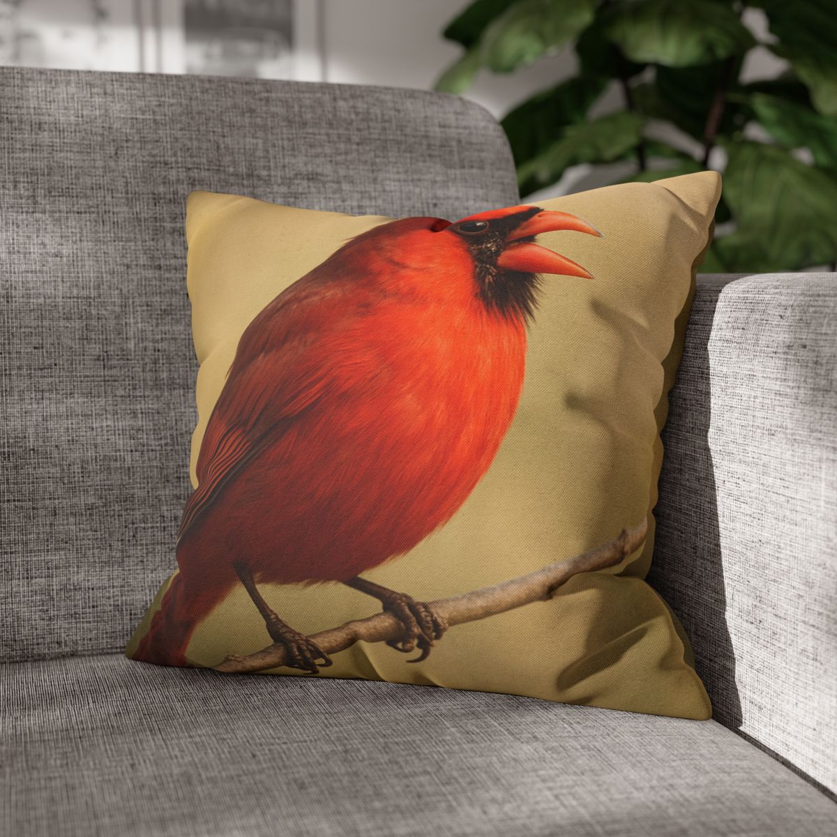 Crimson Hymn Cardinal designer print pillow cases