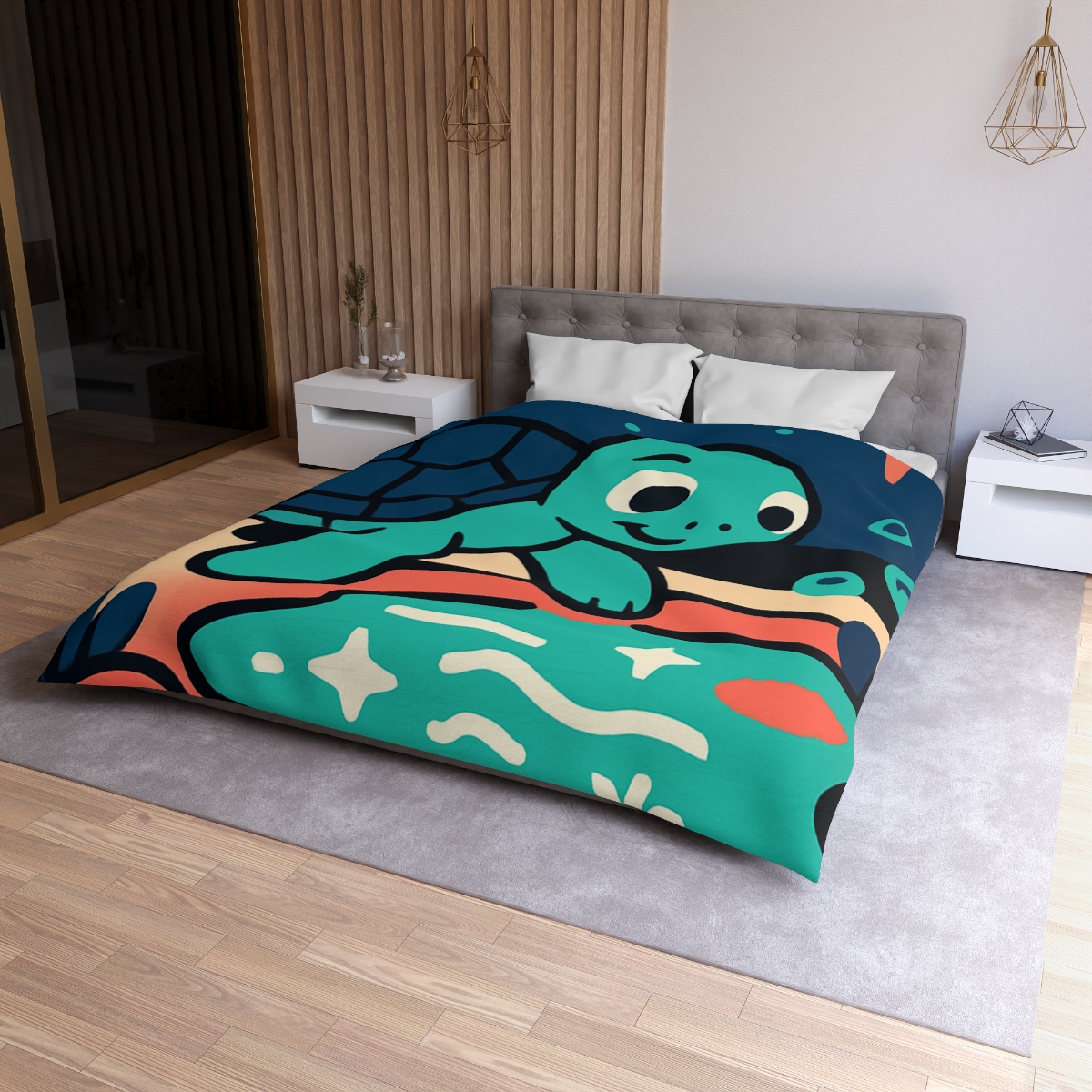 Starlight Sea Turtle Adventure personalized bedding duvets