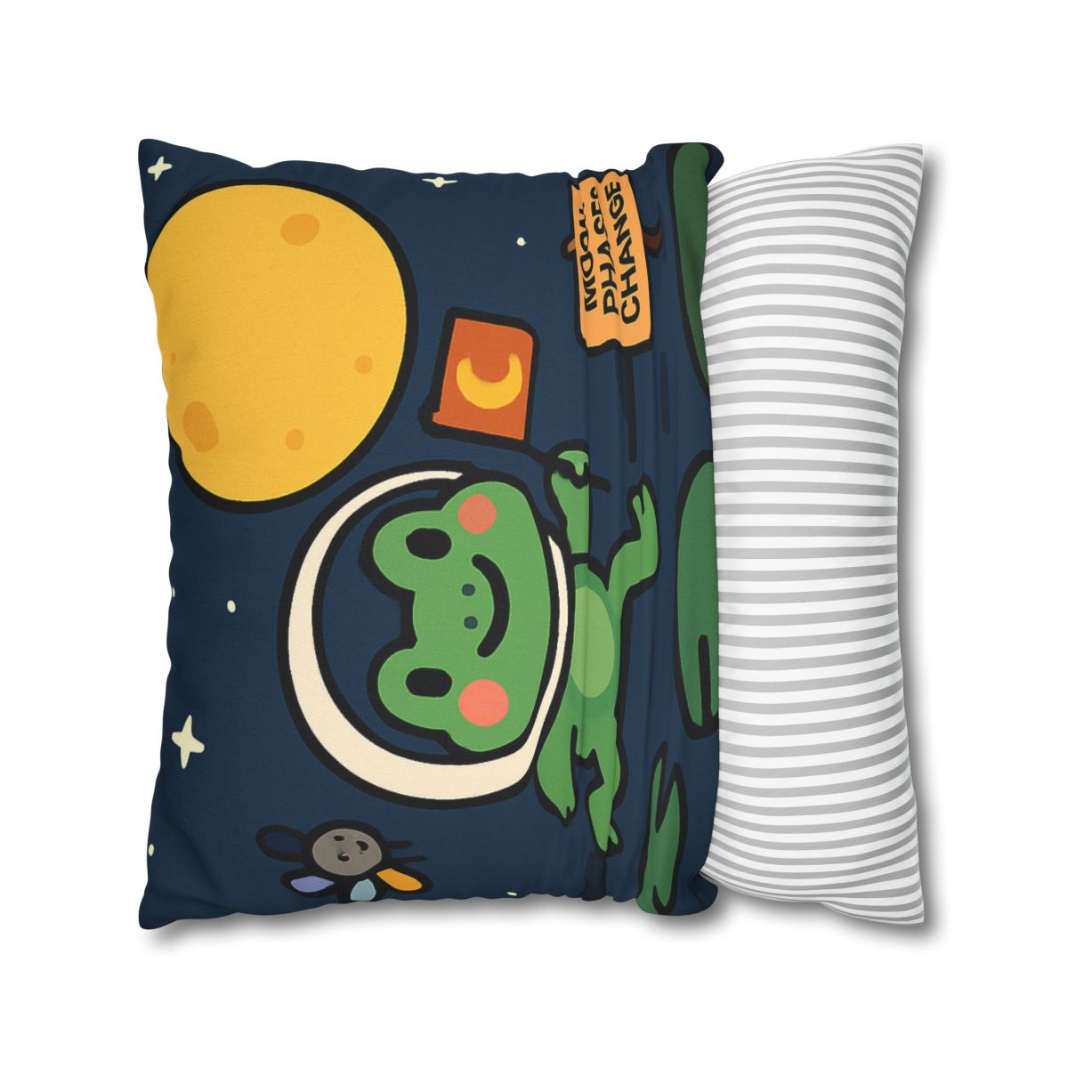 Moonlight Marsh Frog Astronaut unique gift pillow cases