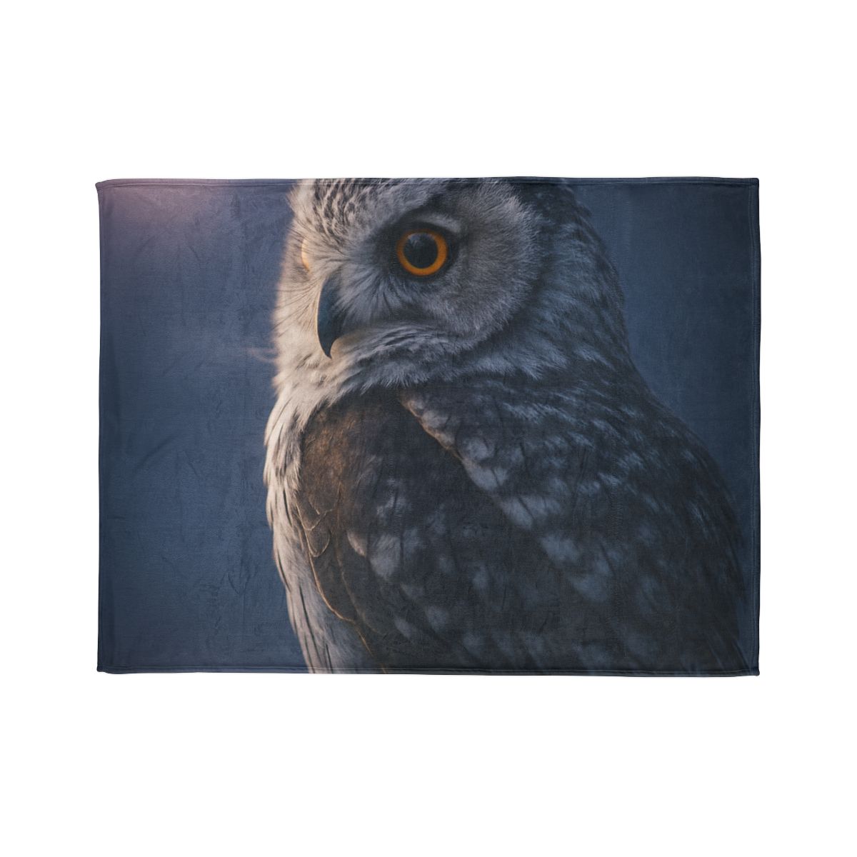 Twilight Watcher Snowy Owl soft fleece blankets
