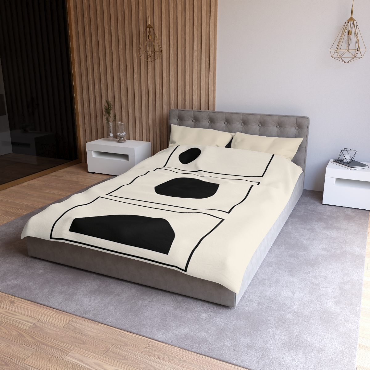 Eclipse Frame Triptych soft comforter duvets