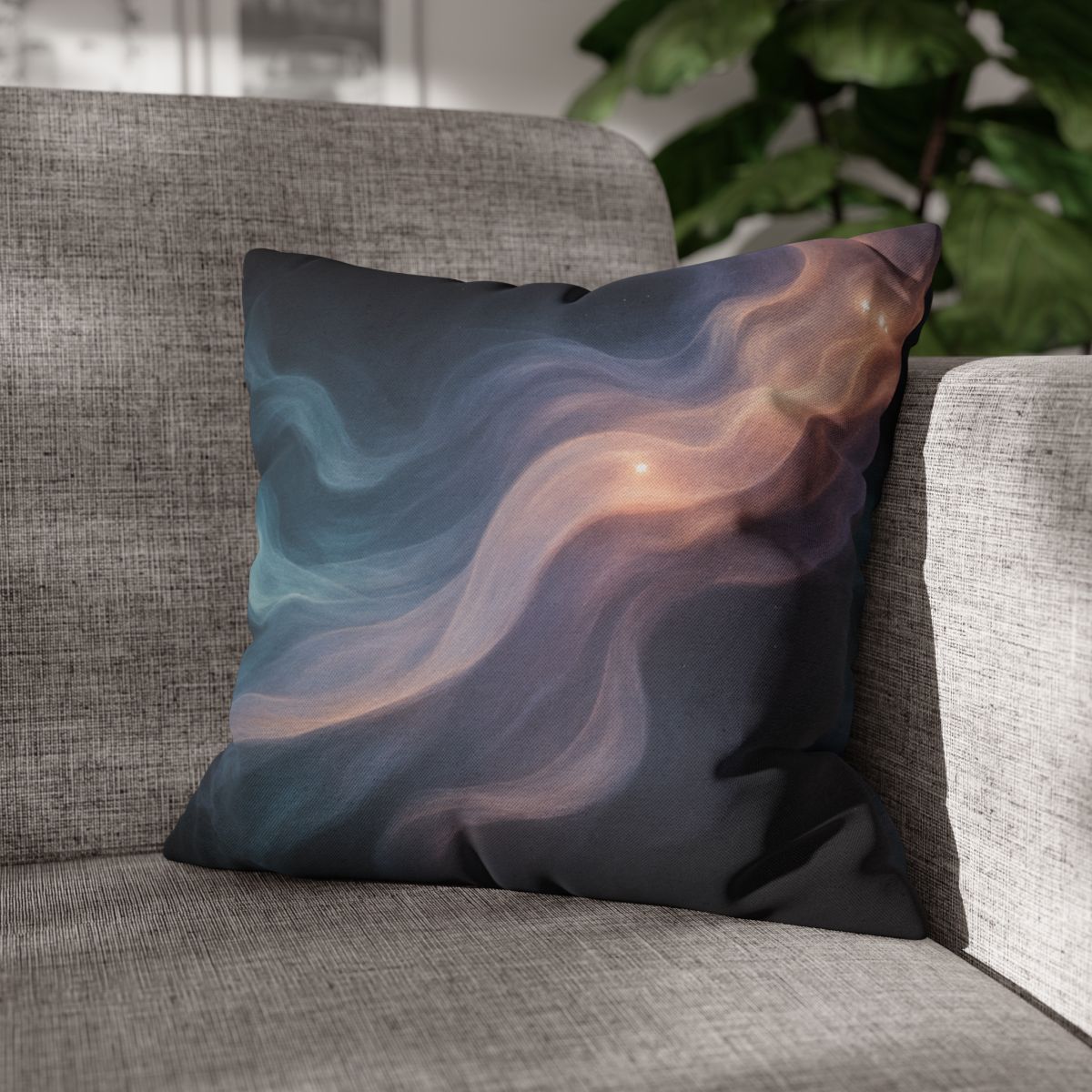 Prismatic Nebula Silk Drift personalized pillow covers