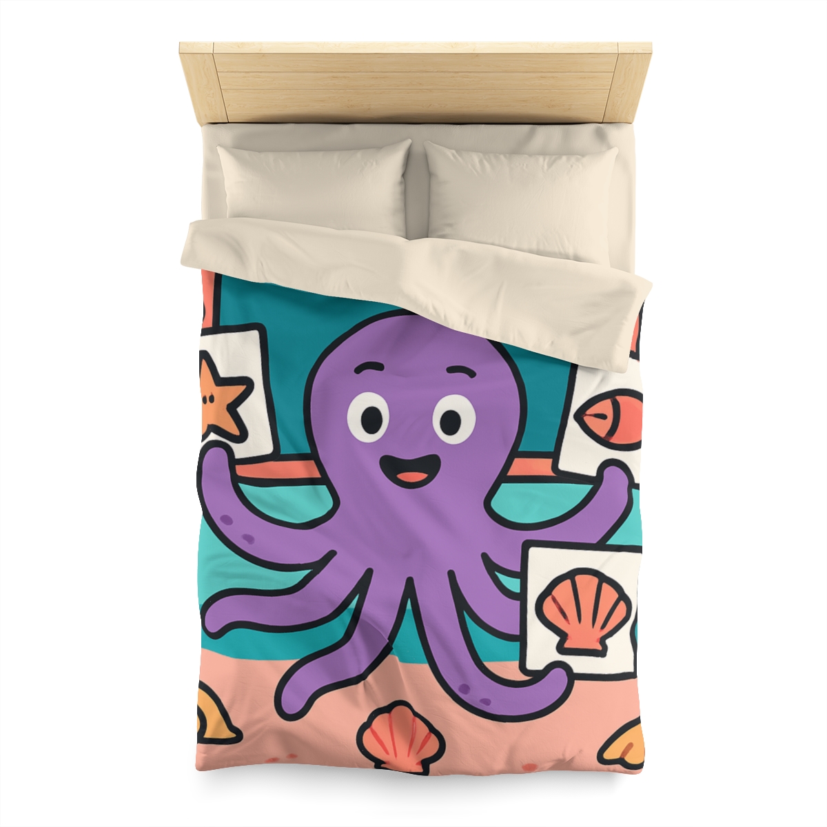 Coral Classroom Octopus soft comforter duvets