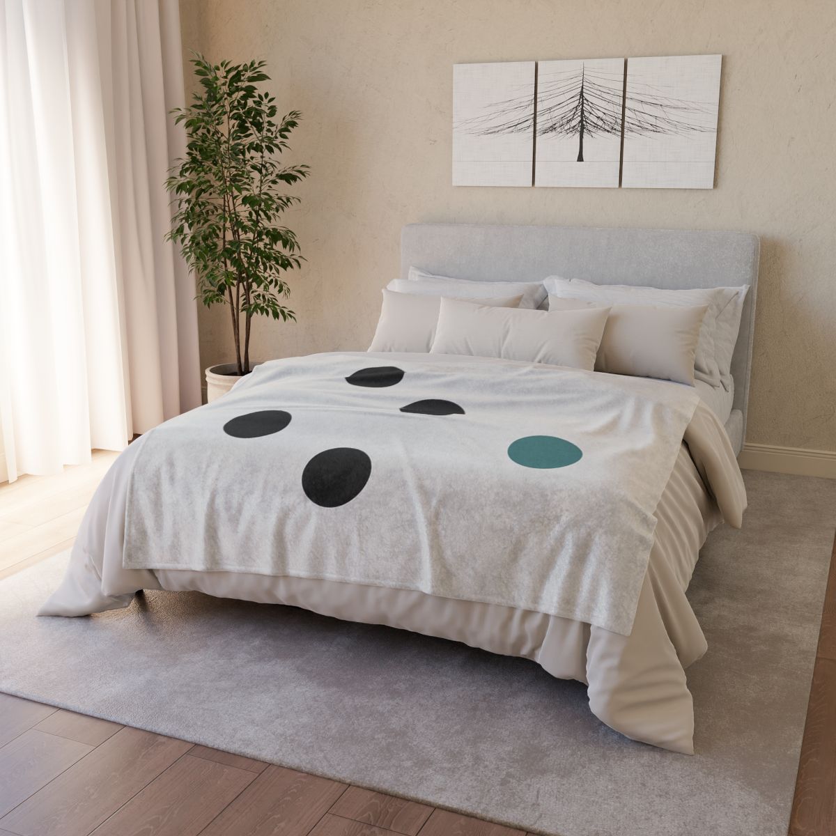 Sparse Dot Triangle designer printed blankets