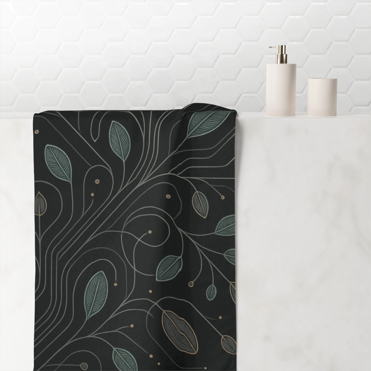 Vine Circuit Filigree trendy hand towels