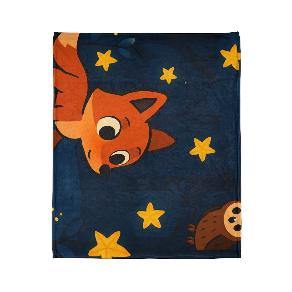 Cosmic Forest Fox trendy patterned blankets