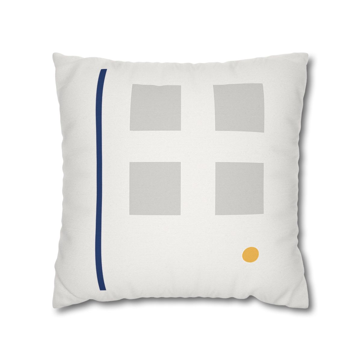 Sparse Grid With Missing Corner And Accent Point designer print pillow cases
