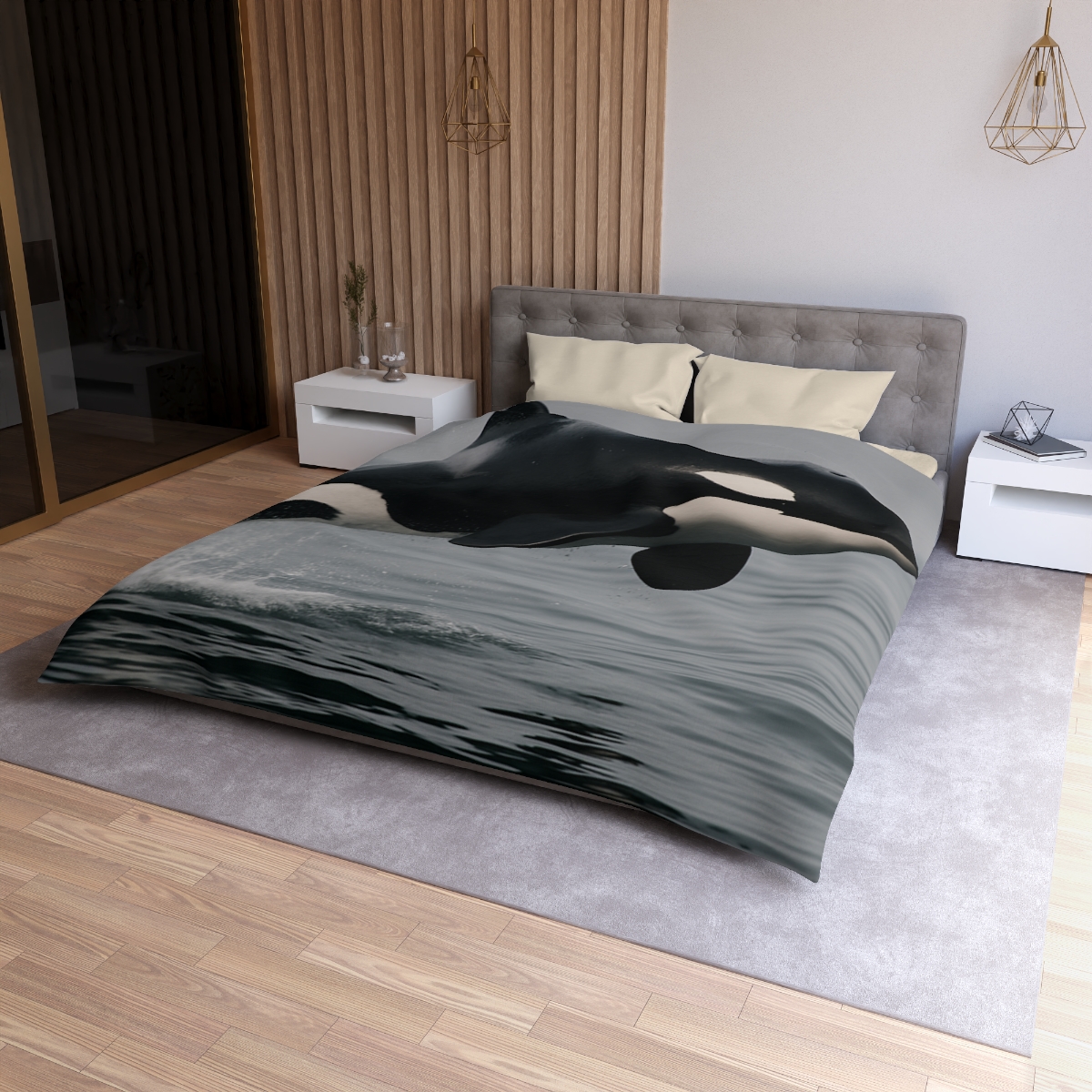 Tidal Monarch Orca custom duvets