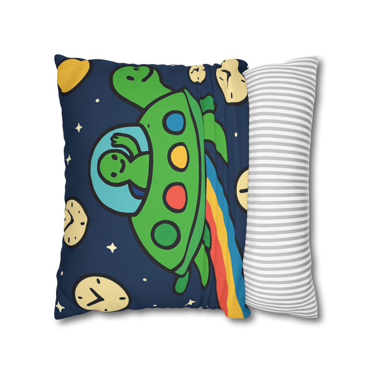 Time Traveling Turtle Spaceship stylish decorative pillowcases