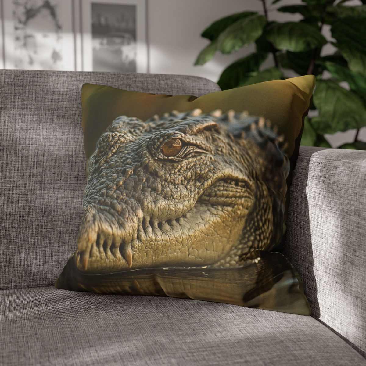 Ember Eye Saltwater Crocodile trendy patterned pillow cases
